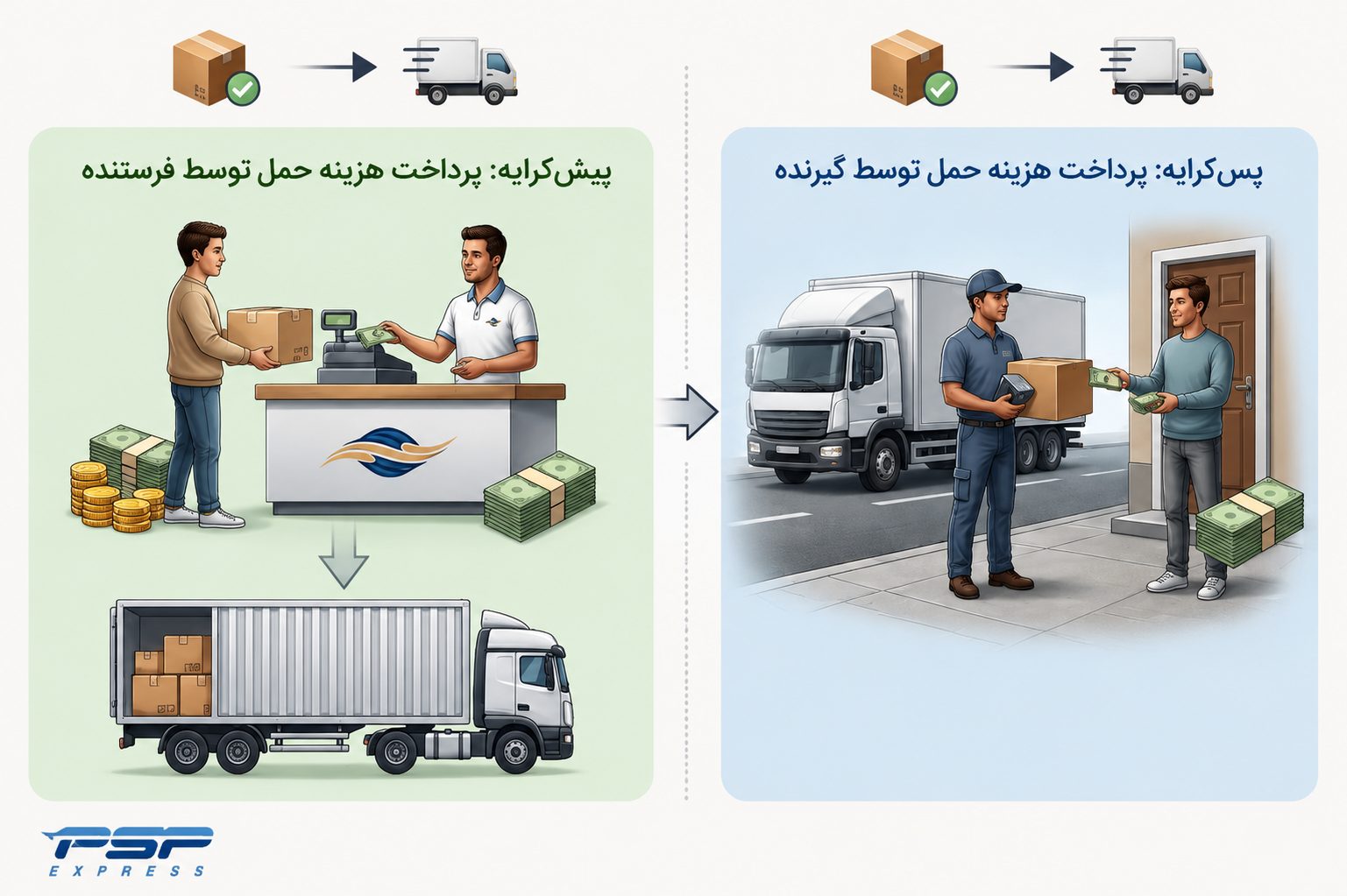 تفاوت پس کرایه و پیش کرایه