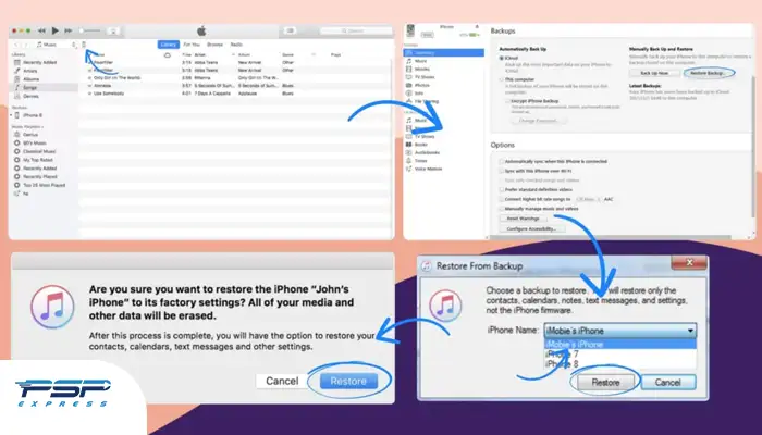 بازیابی پیام‌های مسدود شده در آیفون با iTunes
