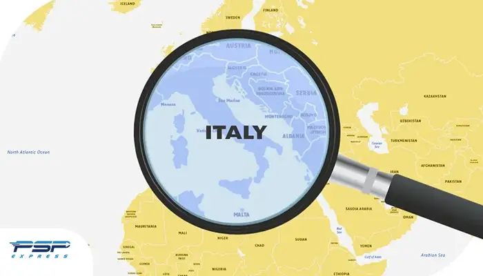 کشور ایتالیا در نقشه