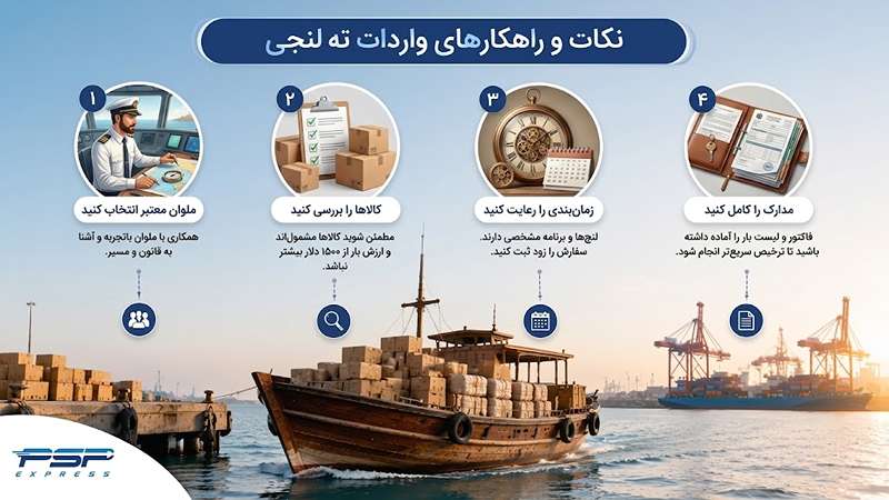 نکات و راهکارهای واردات ته لنجی