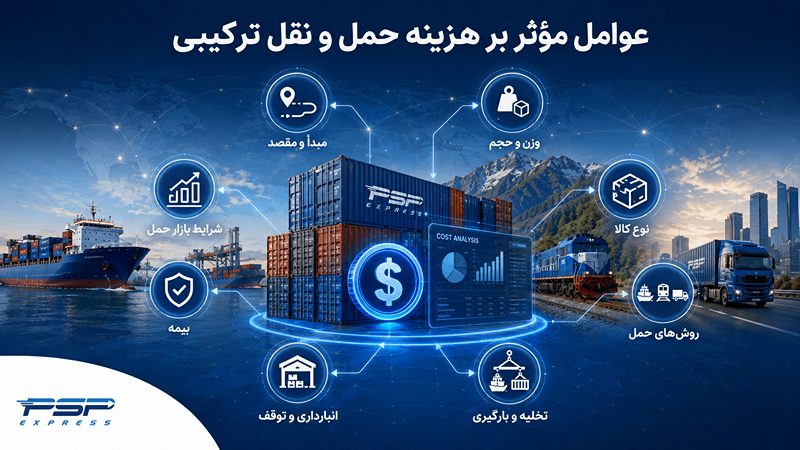 عوامل موثر بر هزینه حمل و نقل ترکیبی