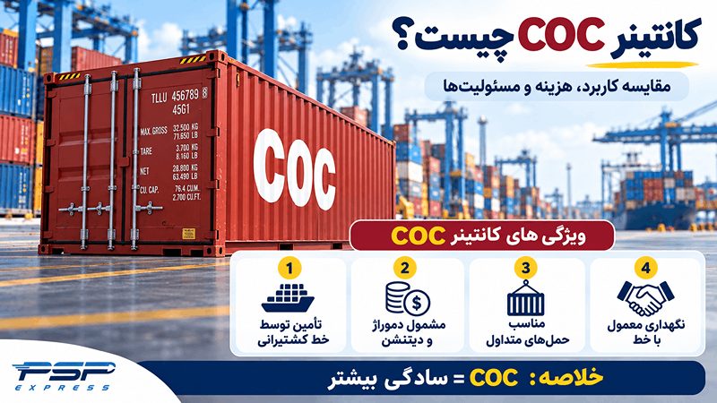 تفاوت کانتینر SOC و COC و بررسی کانتینر coc